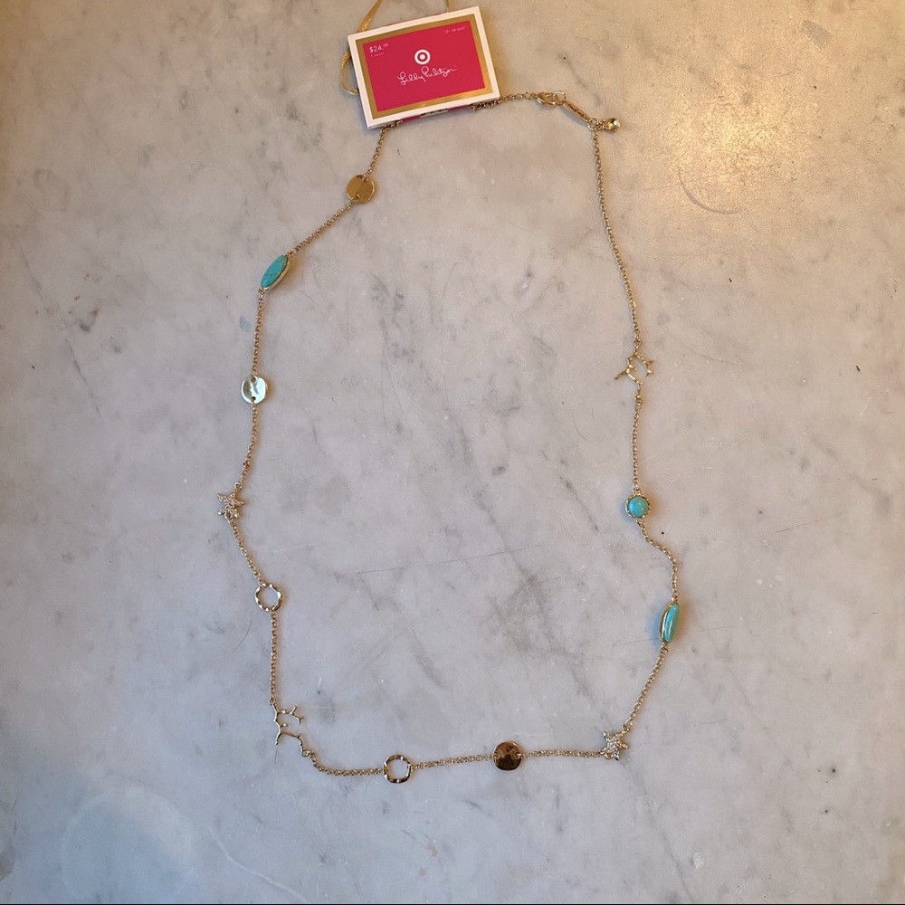 Lilly Pulitzer for Target Long Gold Necklace